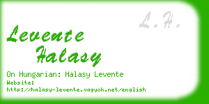 levente halasy business card